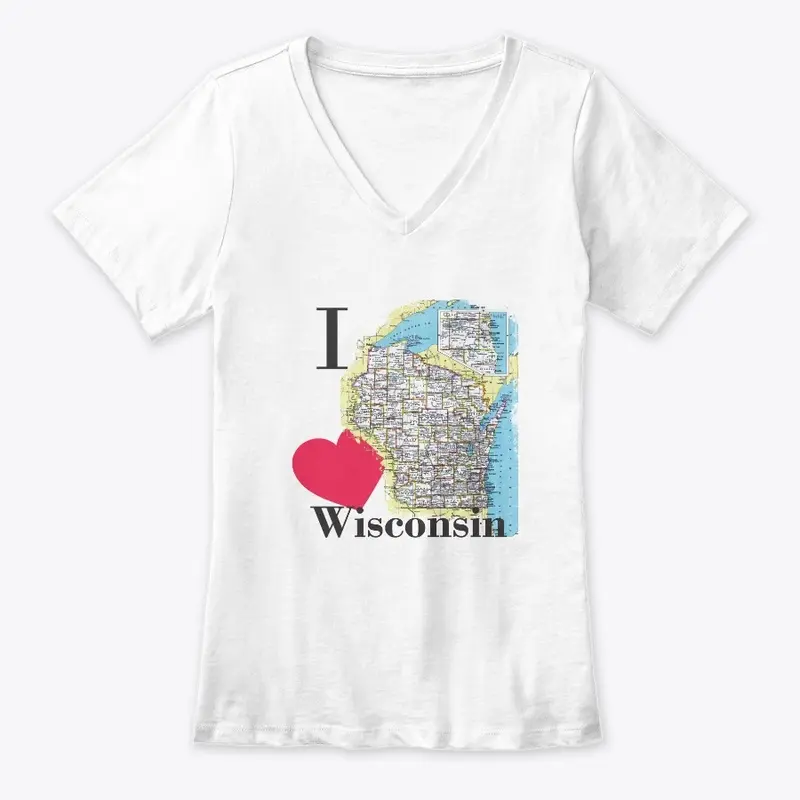 I Heart Wisconsin Map