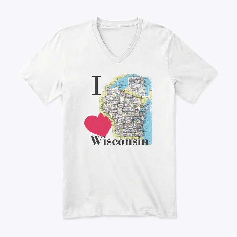 I Heart Wisconsin Map