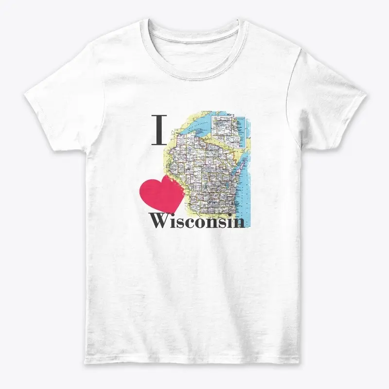 I Heart Wisconsin Map