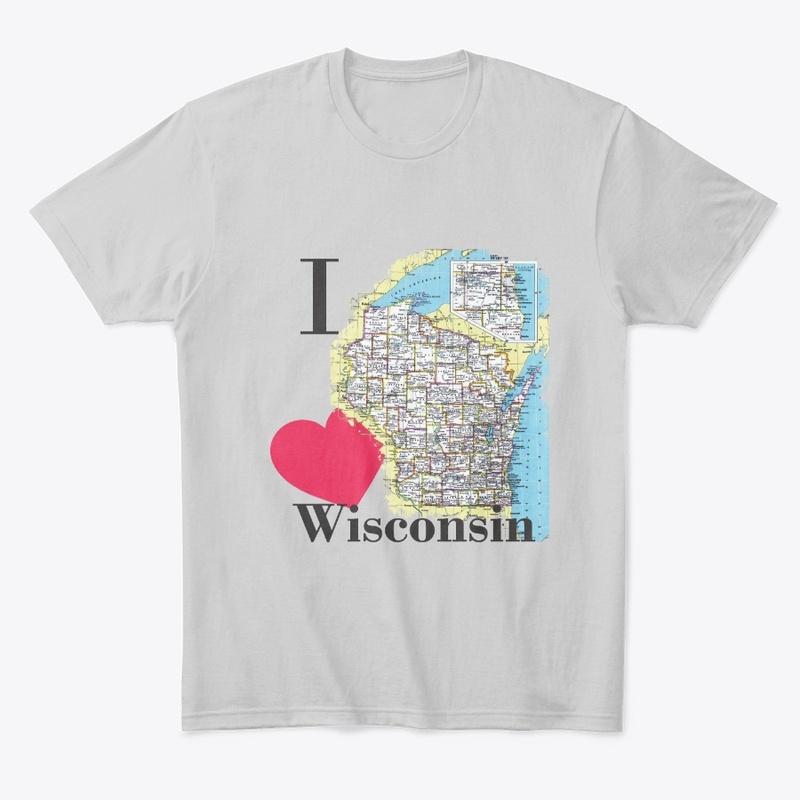 I Heart Wisconsin Map